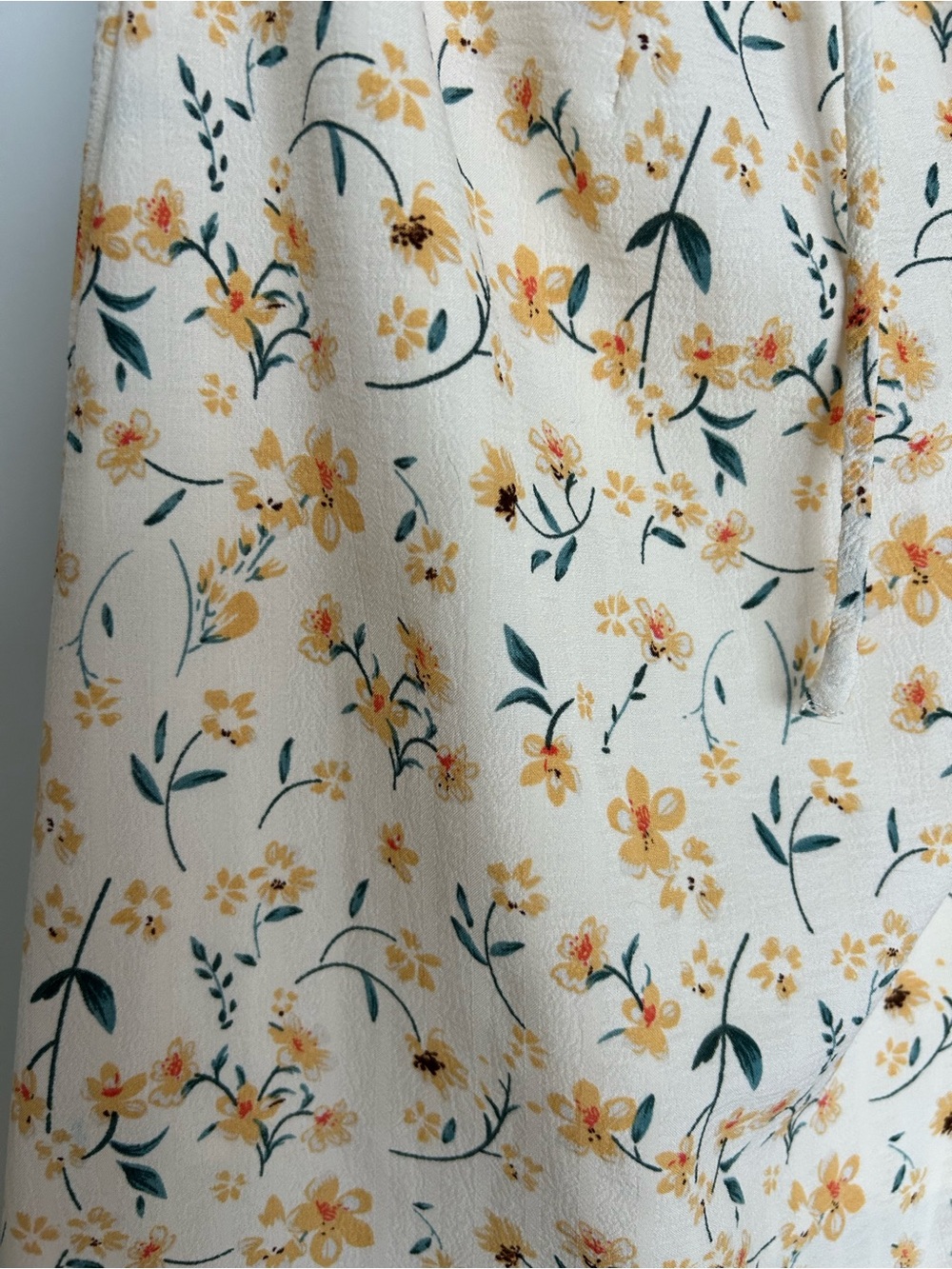 Floral Cutout Midi Dress in Cream and Yellow - Picture 3 of 5